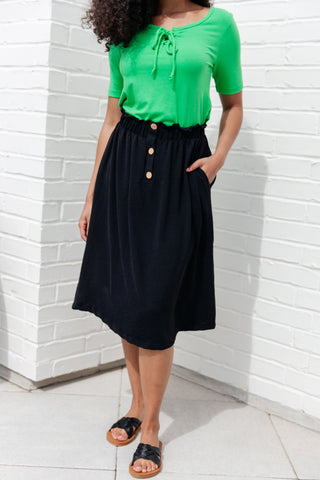 White Birch She's a Scholar Mid-Length Skirt