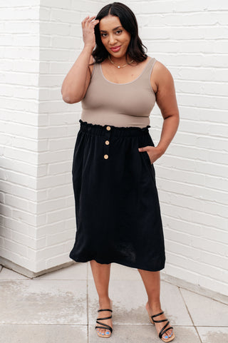 White Birch She's a Scholar Mid-Length Skirt