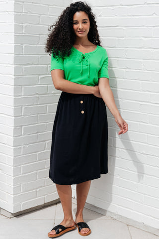 White Birch She's a Scholar Mid-Length Skirt