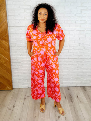 Haptics She's got Mojo Puff Sleeve Jumpsuit