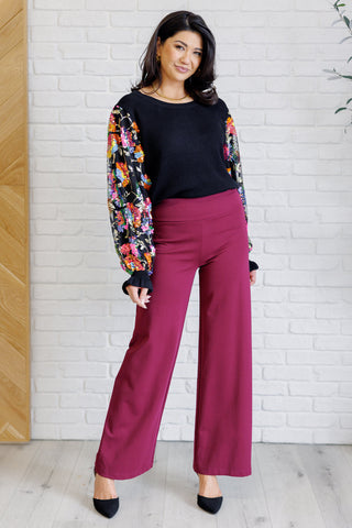 Haptics She is the Party Floral Sequins Mesh Sleeve Top
