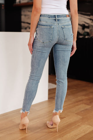 Judy Blue Sherry Mid Rise Release Waistband Detail Skinny - Exclusive