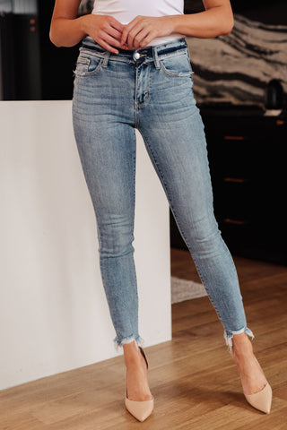 Judy Blue Sherry Mid Rise Release Waistband Detail Skinny - Exclusive