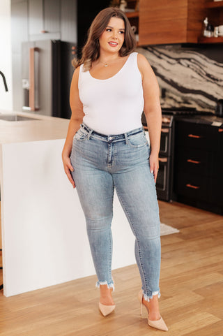 Judy Blue Sherry Mid Rise Release Waistband Detail Skinny - Exclusive