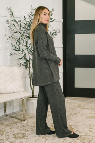 Dear Scarlett Signature Open Front Cardigan Set in Black