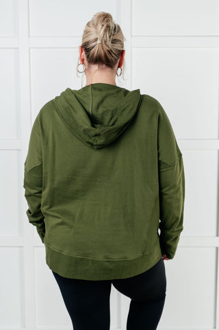 Haptics Simple Snug Snap Hooded Pullover