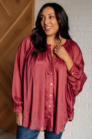 Jodifl Smiles and Pouts Bat Sleeve Button Down
