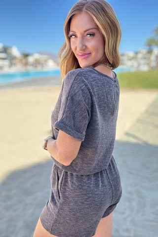 One Eleven North So Sure Short Sleeve Romper