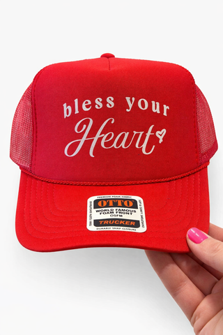 Southern Bliss Bless Your Heart Red Otto Trucker Hat