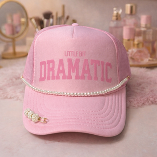 Southern Bliss Little Bit Dramatic Light Pink Otto Trucker Hat