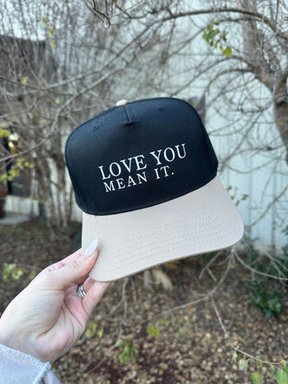 Southern Bliss Love You Mean It Black Canvas Otto Trucker Hat
