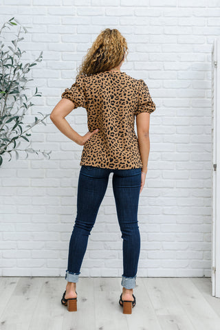 Hailey & Co Spotted Animal Print Blouse