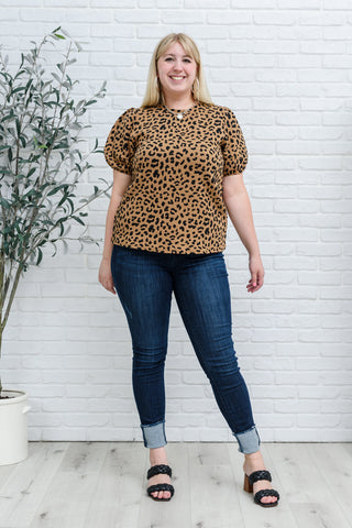 Hailey & Co Spotted Animal Print Blouse