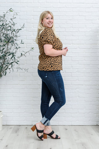 Hailey & Co Spotted Animal Print Blouse