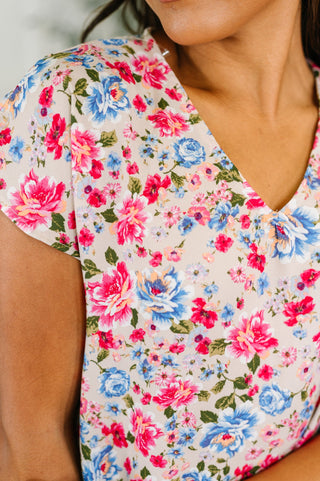 Haptics Spring Air Floral Print Blouse