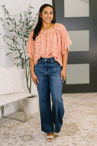Haptics Spring Breeze Square Beck Top in Dusty Rose