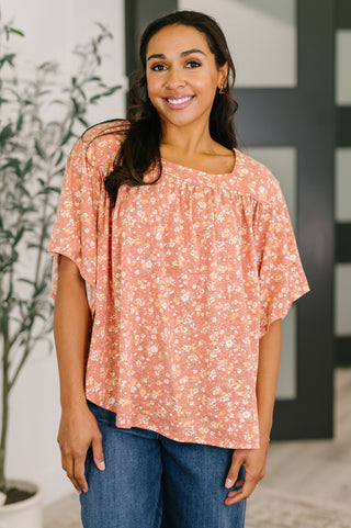 Haptics Spring Breeze Square Beck Top in Dusty Rose