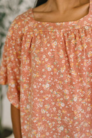 Haptics Spring Breeze Square Beck Top in Dusty Rose