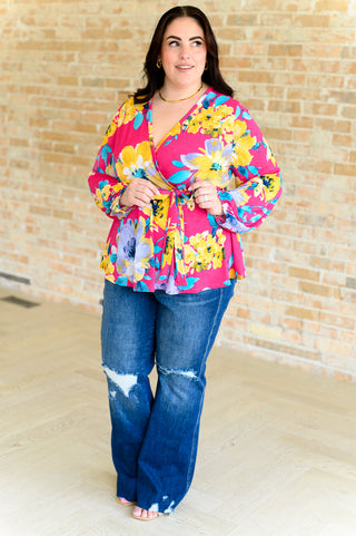 White Birch Spring to Be Sprung V-Neck Floral Blouse