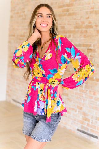 White Birch Spring to Be Sprung V-Neck Floral Blouse