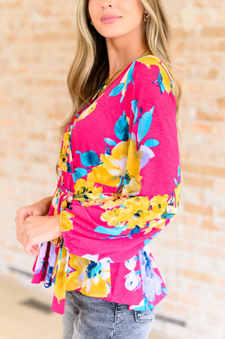 White Birch Spring to Be Sprung V-Neck Floral Blouse