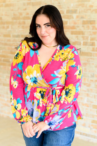 White Birch Spring to Be Sprung V-Neck Floral Blouse