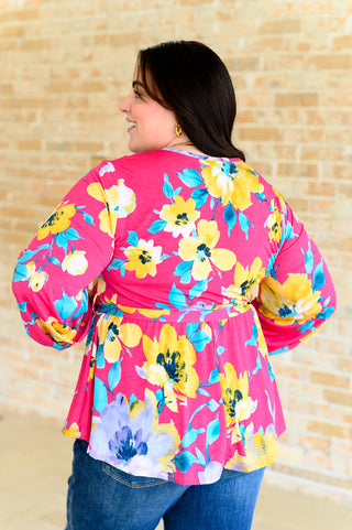 White Birch Spring to Be Sprung V-Neck Floral Blouse