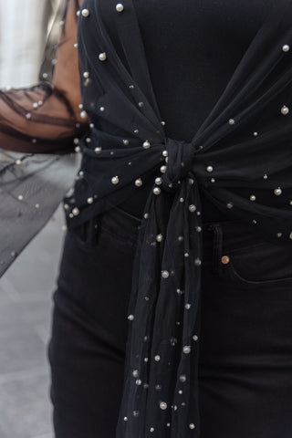 GeeGee Sprinkle of Pearls Sheer Kimono