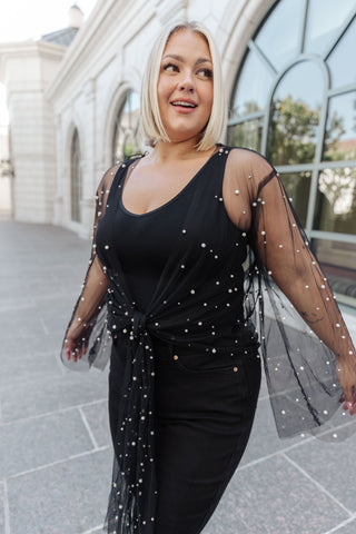 GeeGee Sprinkle of Pearls Sheer Kimono