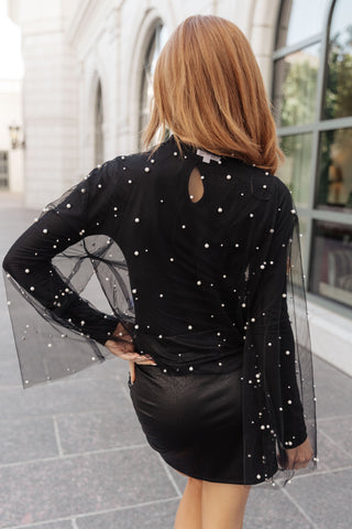 GeeGee Sprinkle of Pearls Sheer Kimono
