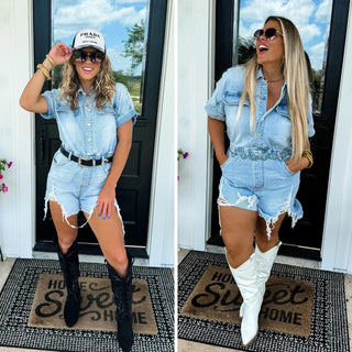 Randi Denim Romper