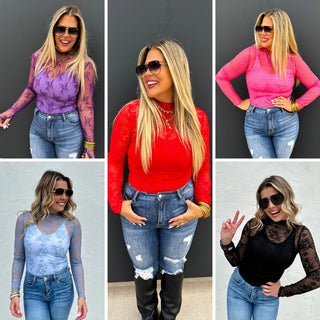 Blakeley Valentine Roxy Lace Top in Five Colors