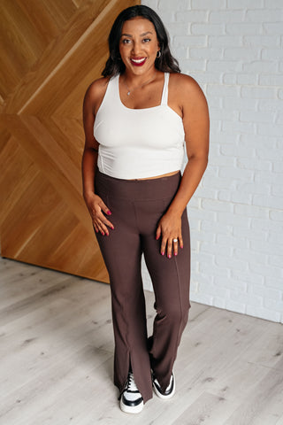 Rae Mode Stamina Stride Flare Leggings in Espresso