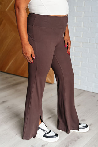 Rae Mode Stamina Stride Flare Leggings in Espresso