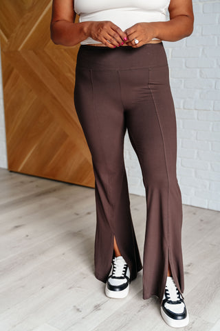 Rae Mode Stamina Stride Flare Leggings in Espresso
