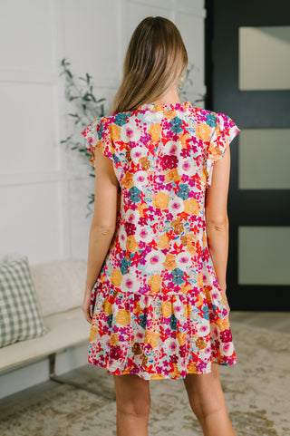 One Eleven North Start of Something Great Flutter Sleeve Floral Dress