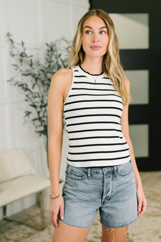 One Eleven North Start to Finished Ribbed Halter Tank