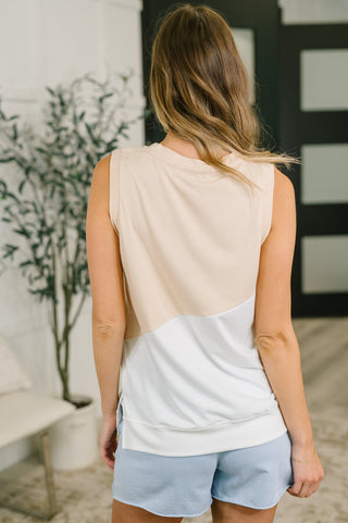 One Eleven North Steady Increase Color Block Sleeveless Top