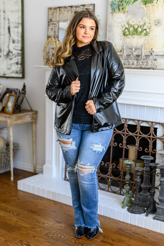 Jodifl Streets of Dublin Faux Leather Blazer