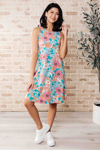 One Eleven North Summer Garden Sleeveless Swing Dress