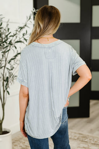 Zenana Sunday's Bestie Mineral Wash Top in Light Grey