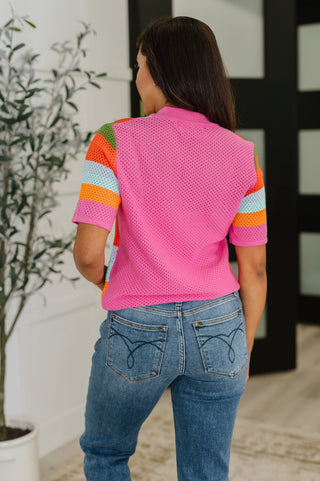 One Eleven North Sunset Stitch Knit Top
