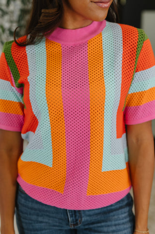 One Eleven North Sunset Stitch Knit Top