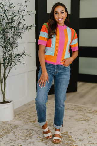 One Eleven North Sunset Stitch Knit Top