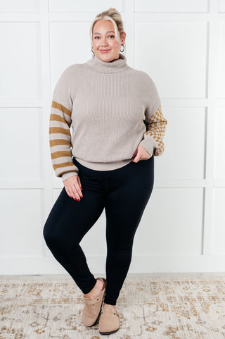 One Eleven North Super Seasonal Patchwork Waffle Knit Sweater