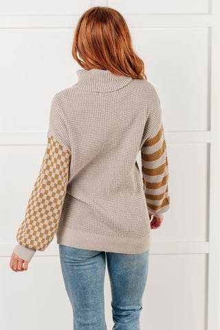 One Eleven North Super Seasonal Patchwork Waffle Knit Sweater