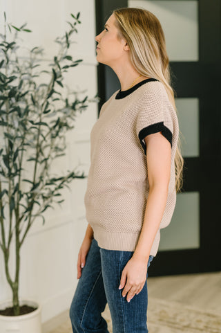 One Eleven North Sure Seems Sweet Contrast Trim Sleeveless Sweater