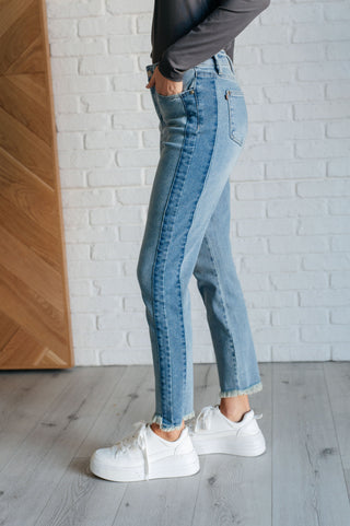 Judy Blue Susan High Rise Side Panel Detail Slim Jeans - Exclusive
