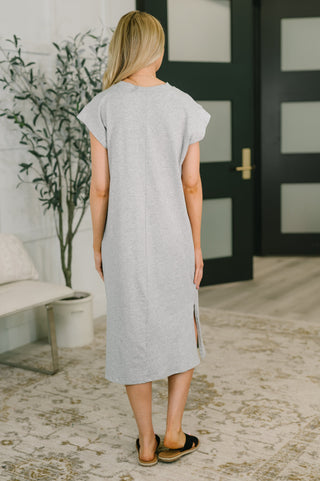 Zenana Sweet Like That Casual Dress in Heather Grey