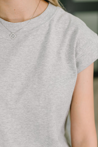 Zenana Sweet Like That Casual Dress in Heather Grey